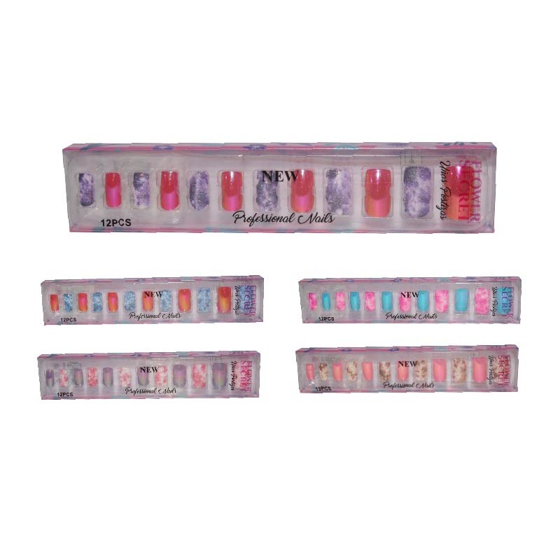 12 UÑAS POSTIZAS BALLERINAS DISEÑOS