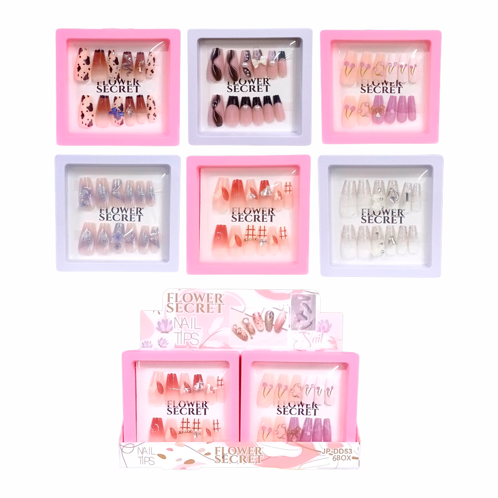 UÑAS POSTIZAS DISEÑOS VARIADOS SET DE 12PCS