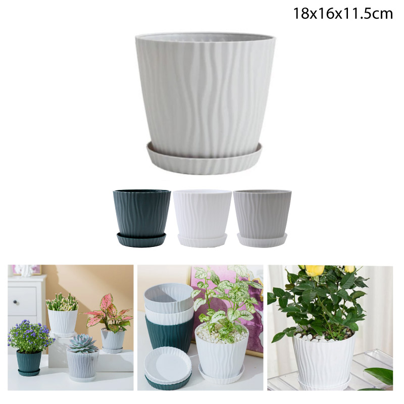 MACETA DE PLÁSTICO 18X16CM