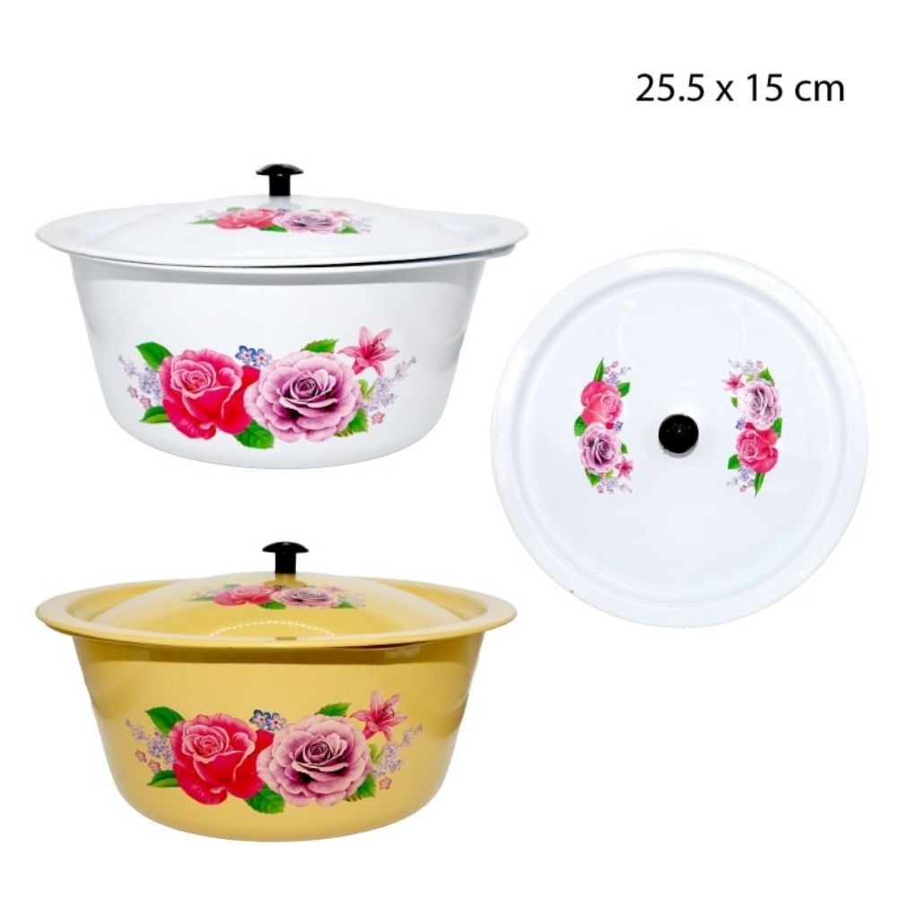 CACEROLA DE ACERO ESMALTADO VINTAGE 25.5X15CM