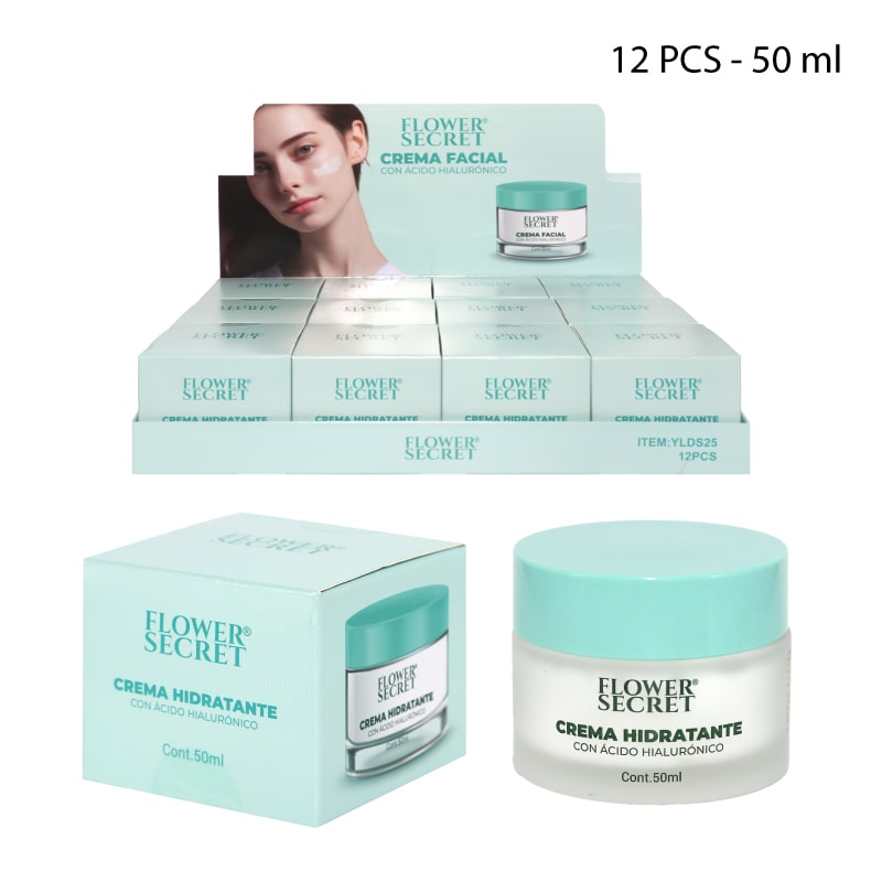 CREMA FACIAL HIDRATANTE CON ÁCIDO HIALURÓNICO 50ML