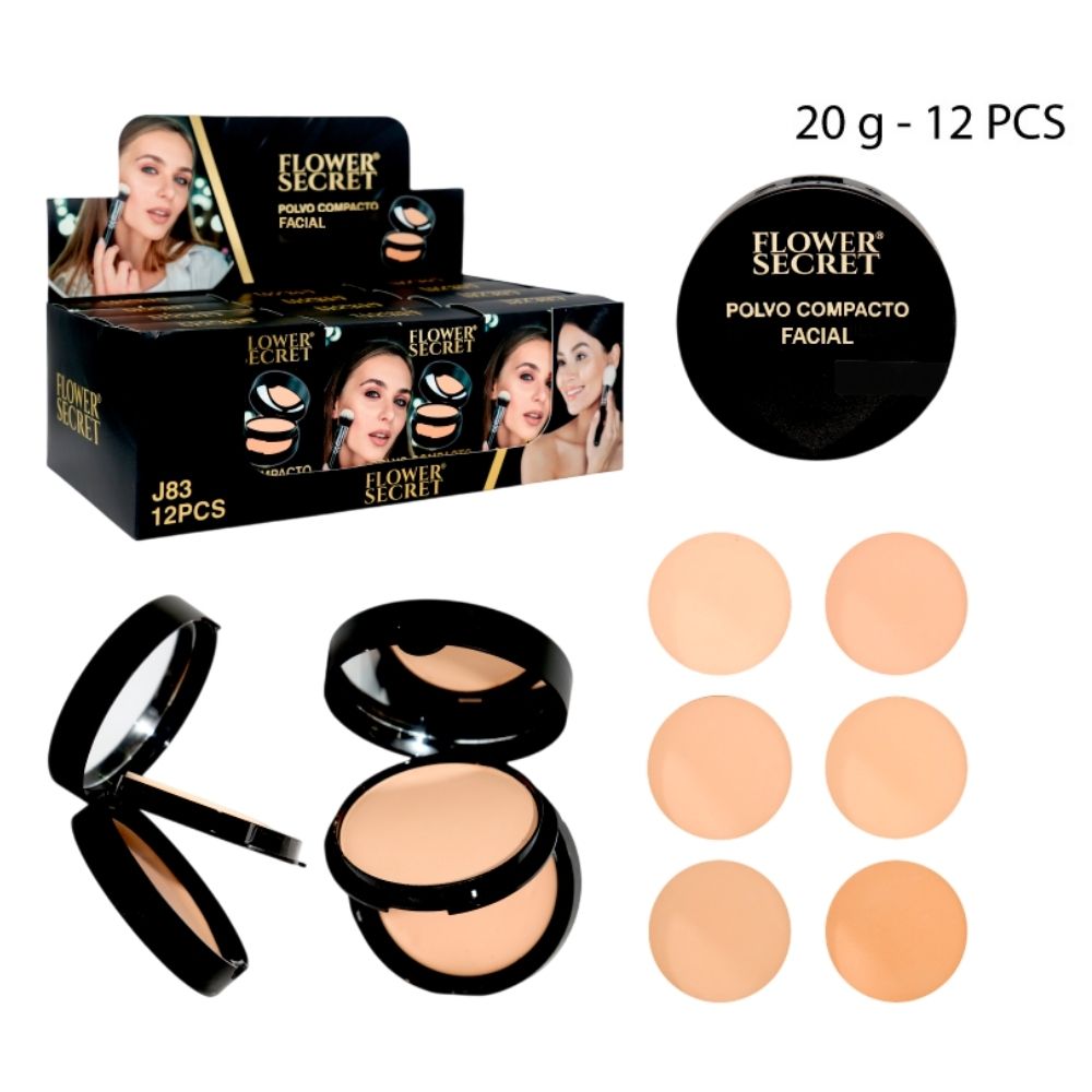 POLVO COMPACTO FACIAL 2en1  12PCS