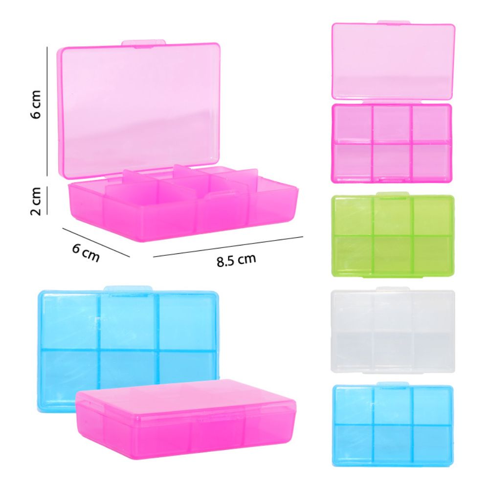 PASTILLERO DE 6 COMPARTIMIENTOS 6X8.5CM