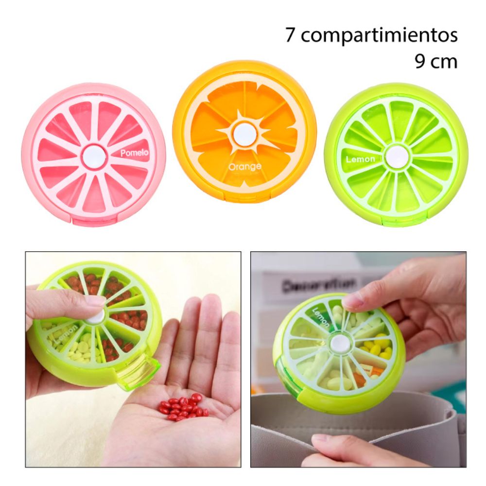 PASTILLERO DE 7 COMPARTIMIENTOS 9CM