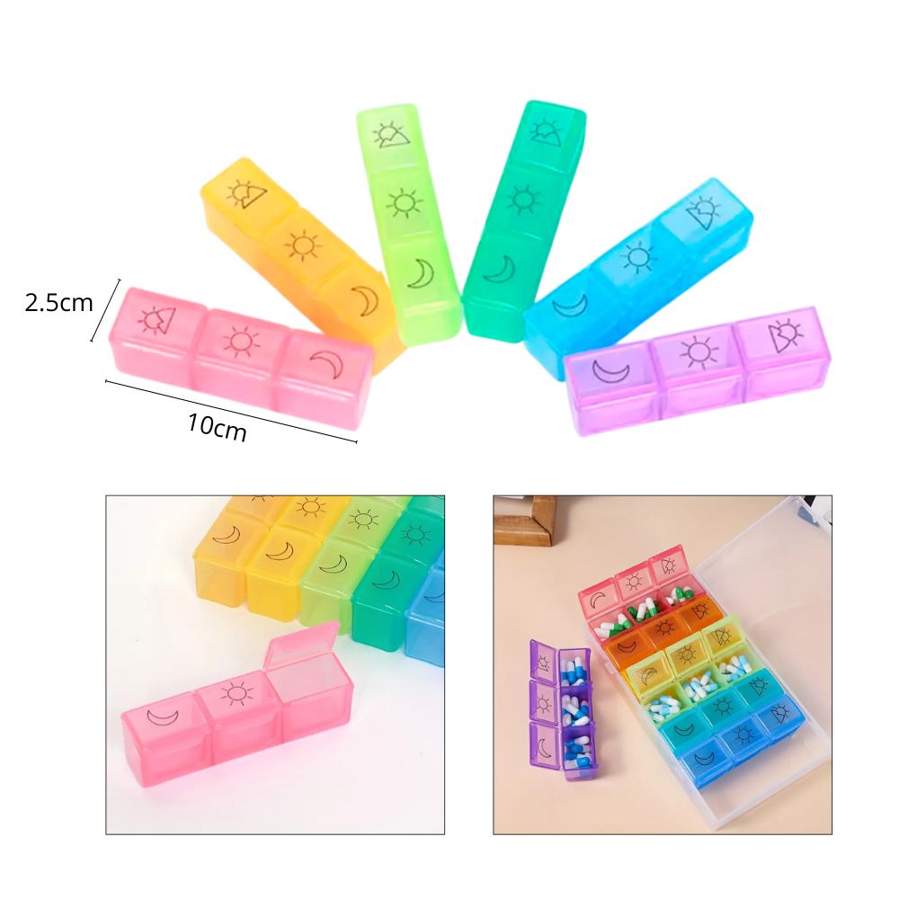 PASTILLERO DE 3 COMPARTIMIENTOS 2.5X10CM