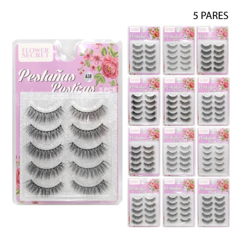PESTAÑAS POSTIZAS SETS DE 5 PARES