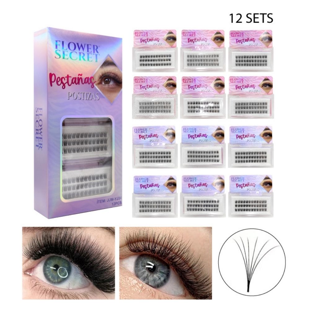 PESTAÑAS POSTIZAS 12PCS