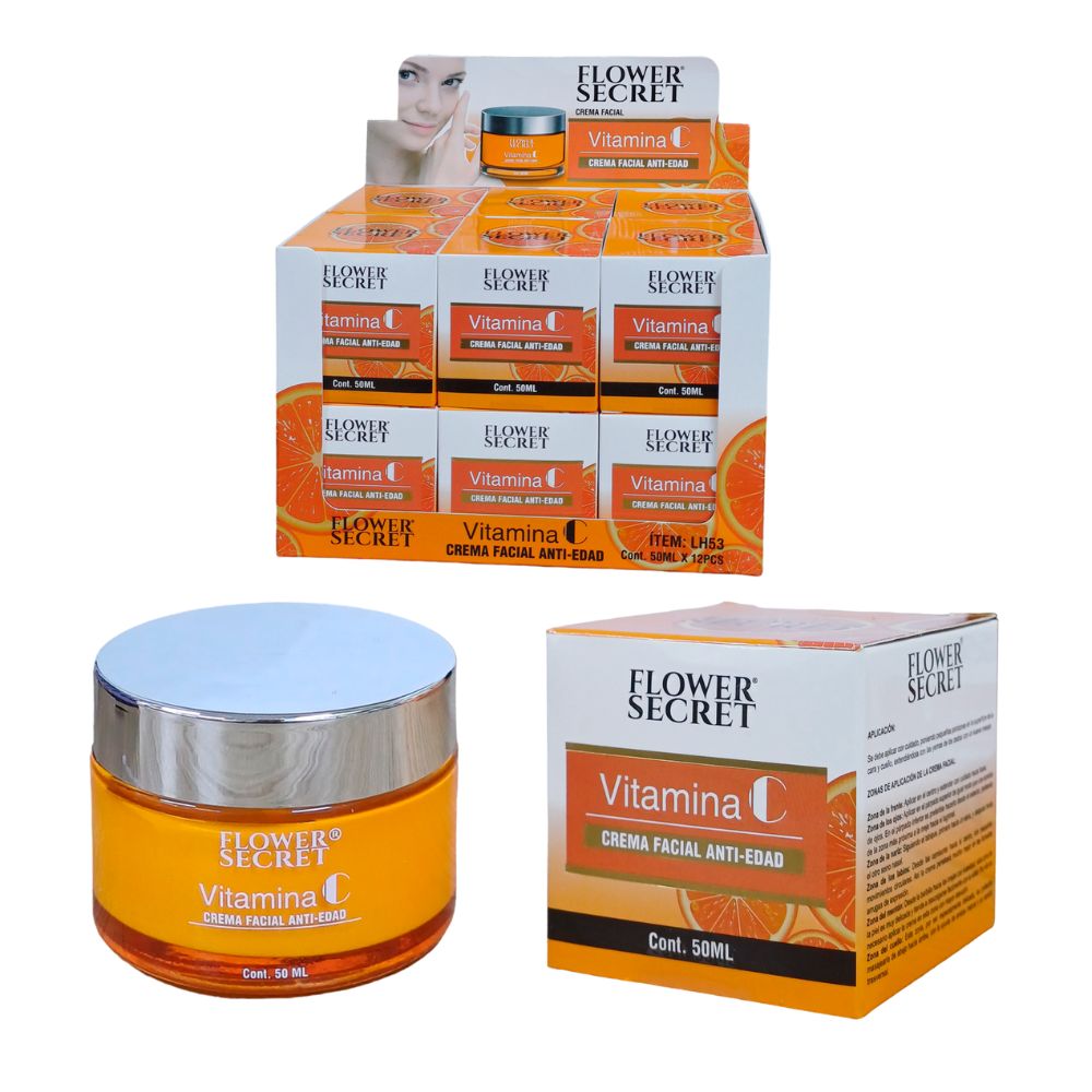 CREMA FACIAL ANTIARRUGAS CON VITAMINA C 50ML