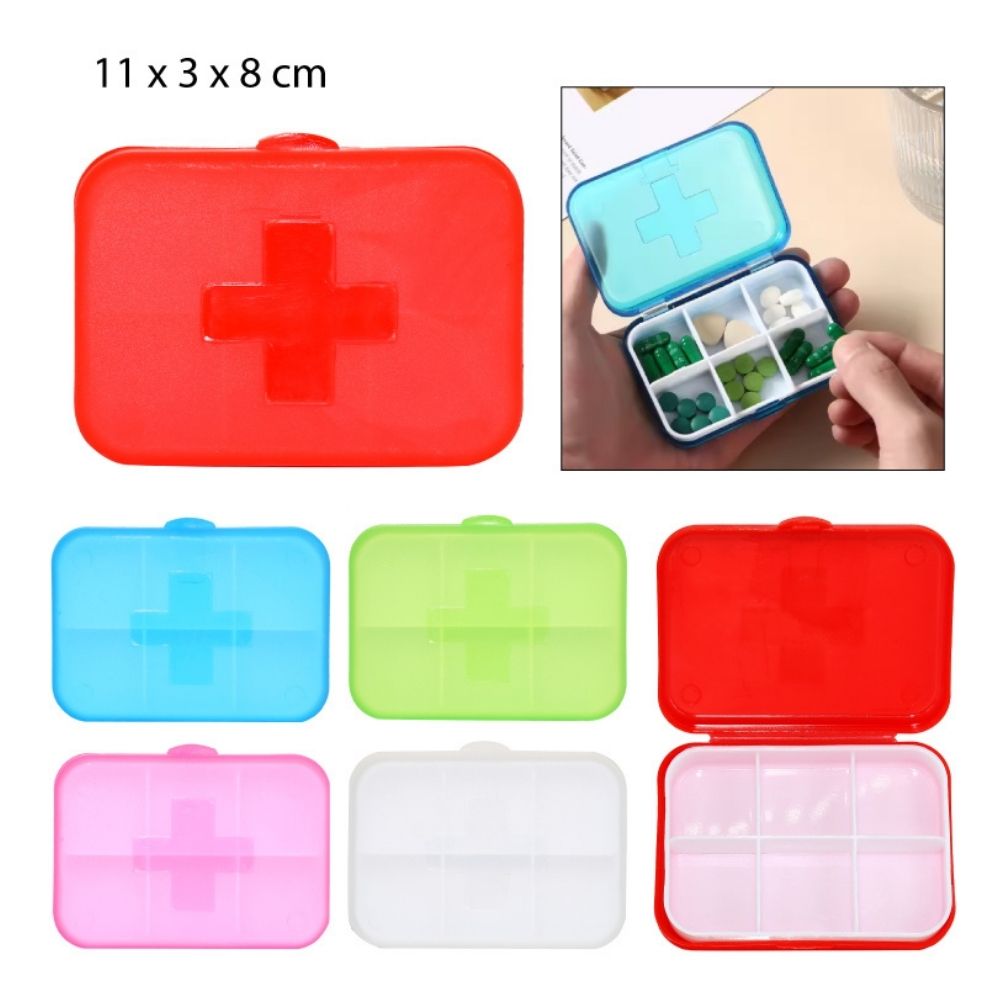 PASTILLERO DE 6 COMPARTIMIENTOS 11X3X8CM