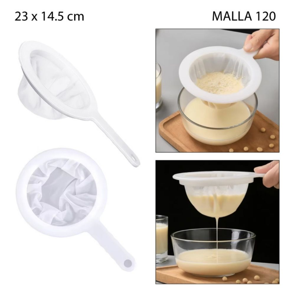 COLADOR DE MALLA DE ALTA DENSIDAD #120 - 23X14.5CM