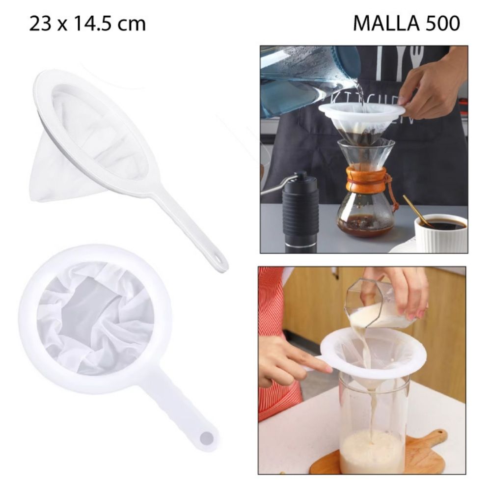 COLADOR CÓNICO DE ALTA DENSIDAD #500 23X14.5CM