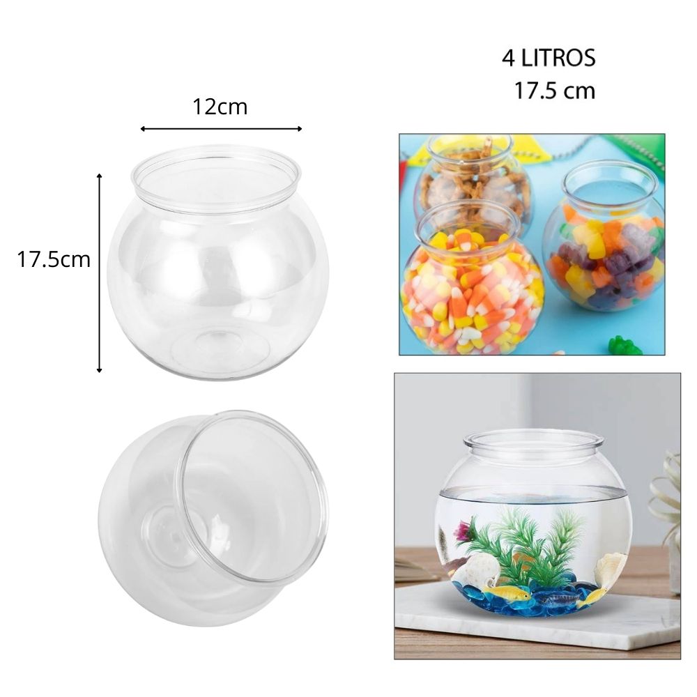 CONTENEDOR ESFERA DE PLÁSTICO 12X17.5CM-  4LTS