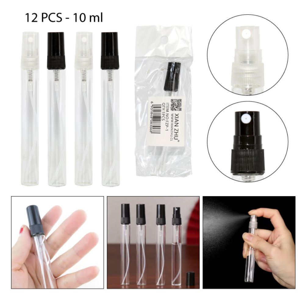 BOTELLA DE VIDRIO CON ATOMIZADOR 10ML