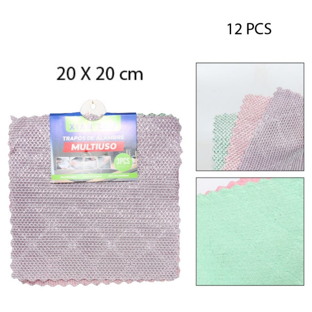 TRAPO DE ALAMBRE MULTIUSO DOBLE CARA  20X20CM