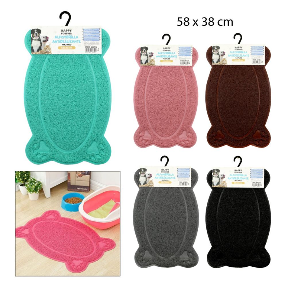 ALFOMBRA ANTIDESLIZANTE DE PVC PARA MASCOTAS 58X38CM