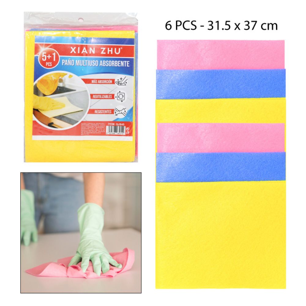 PAÑOS MULTIUSO ABSORBENTES set de 3pcs - 31.5x37cm