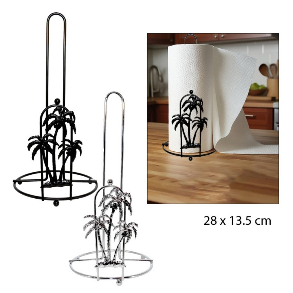 SOPORTE PARA PAPEL DE COCINA - DISEÑO PALMERAS 28X13.5CM