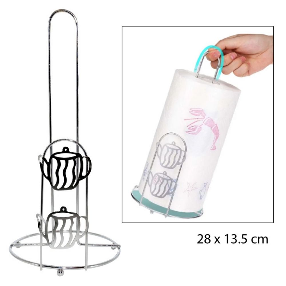 SOPORTE DE METAL PARA PAPEL DE COCINA 28X13.5CM