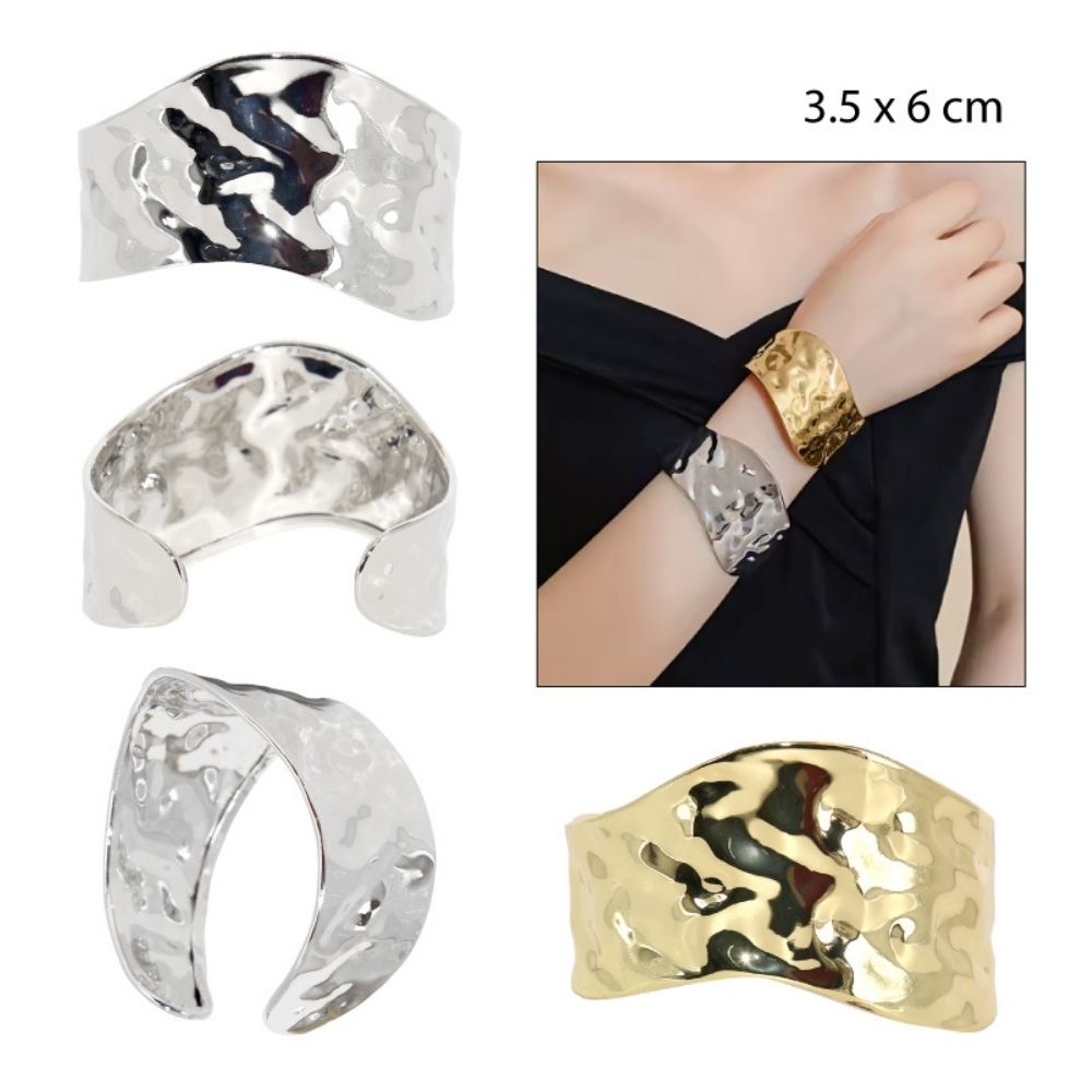 BRAZALETE ABIERTO METÁLICO 3.5X6CM