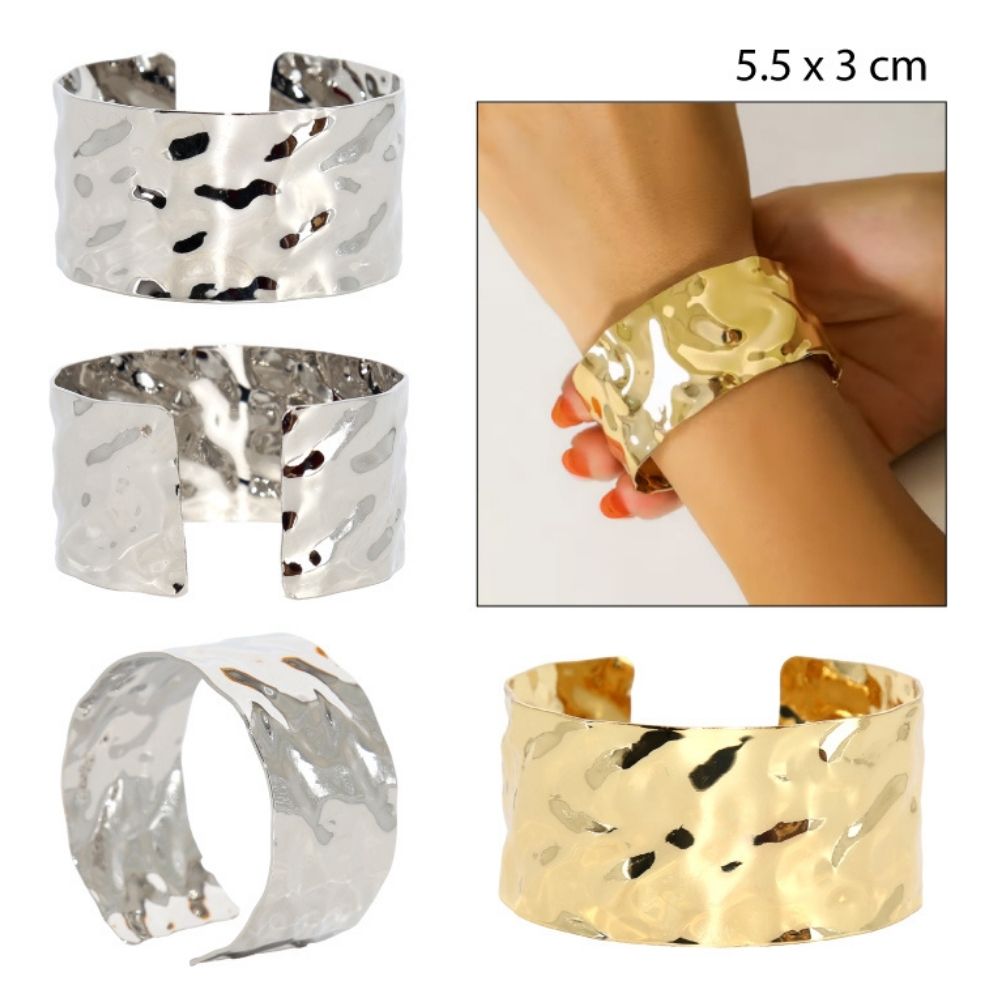 BRAZALETE ABIERTO METÁLICO 5.5X3CM