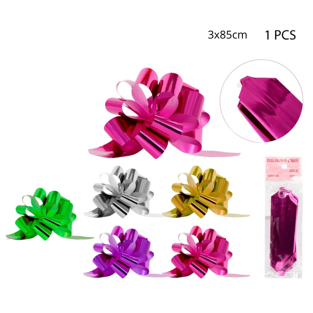 CINTAS PARA REGALO METALIZADAS 1pcs - 3x85cm