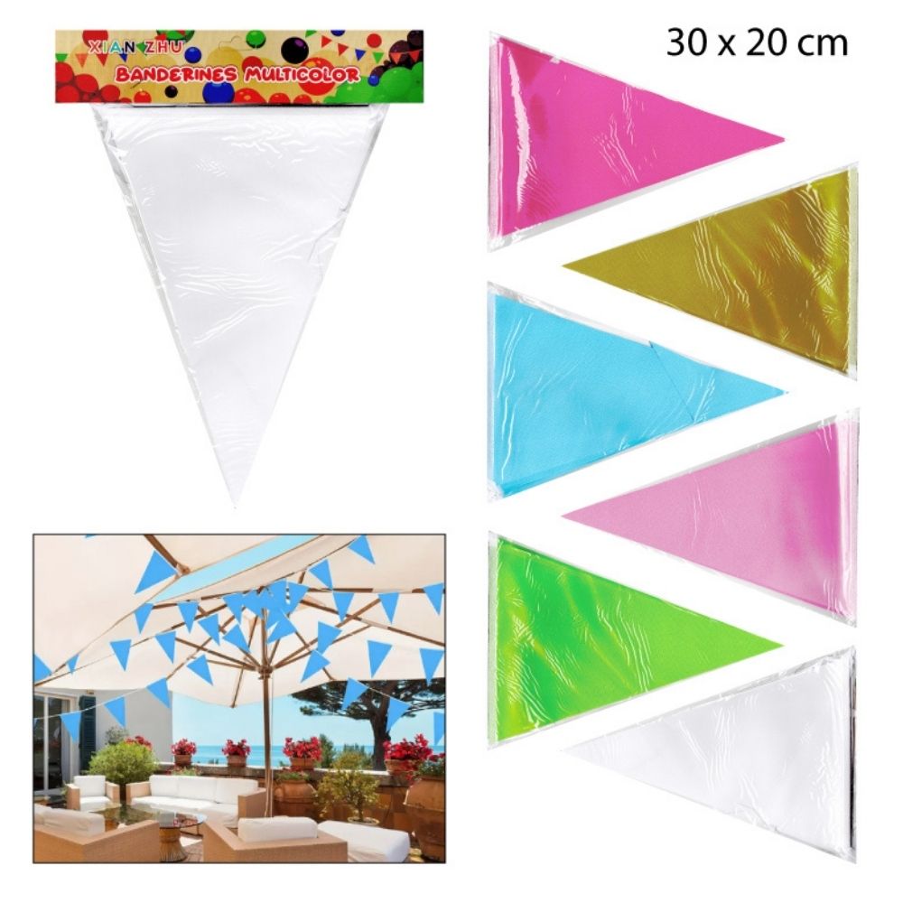 BANDERINES TRIANGULADORES PARA FIESTAS 30X20CM