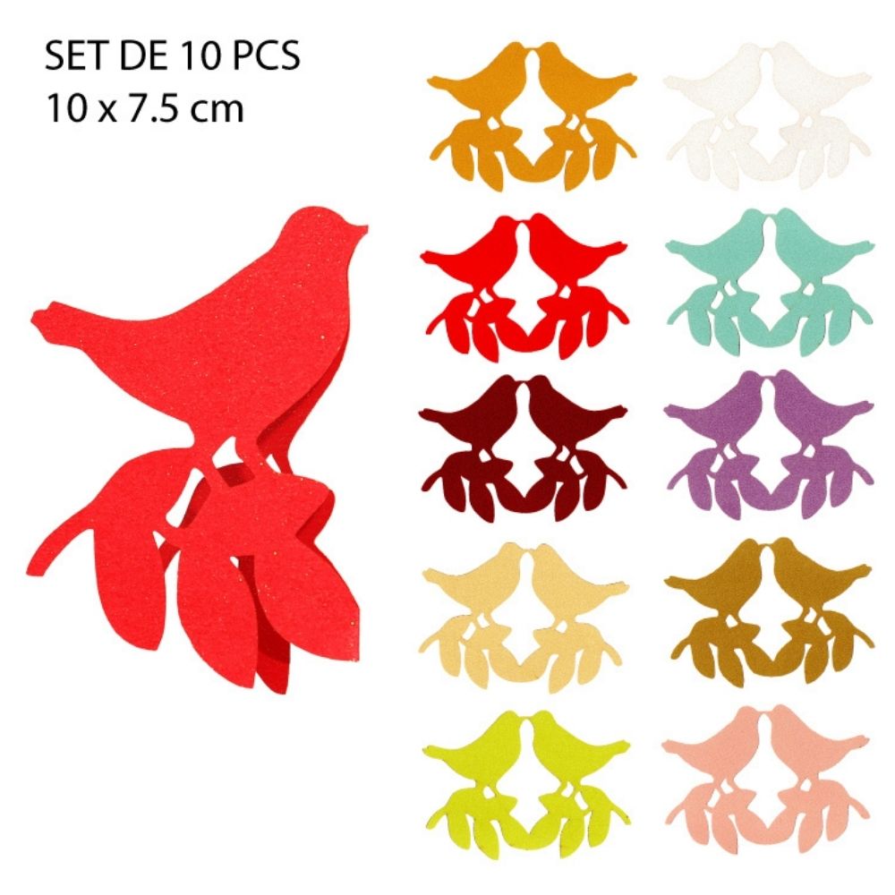 TARJETAS DECORATIVAS PARA MESA - DISEÑO COLIBRÍ 12X9CM