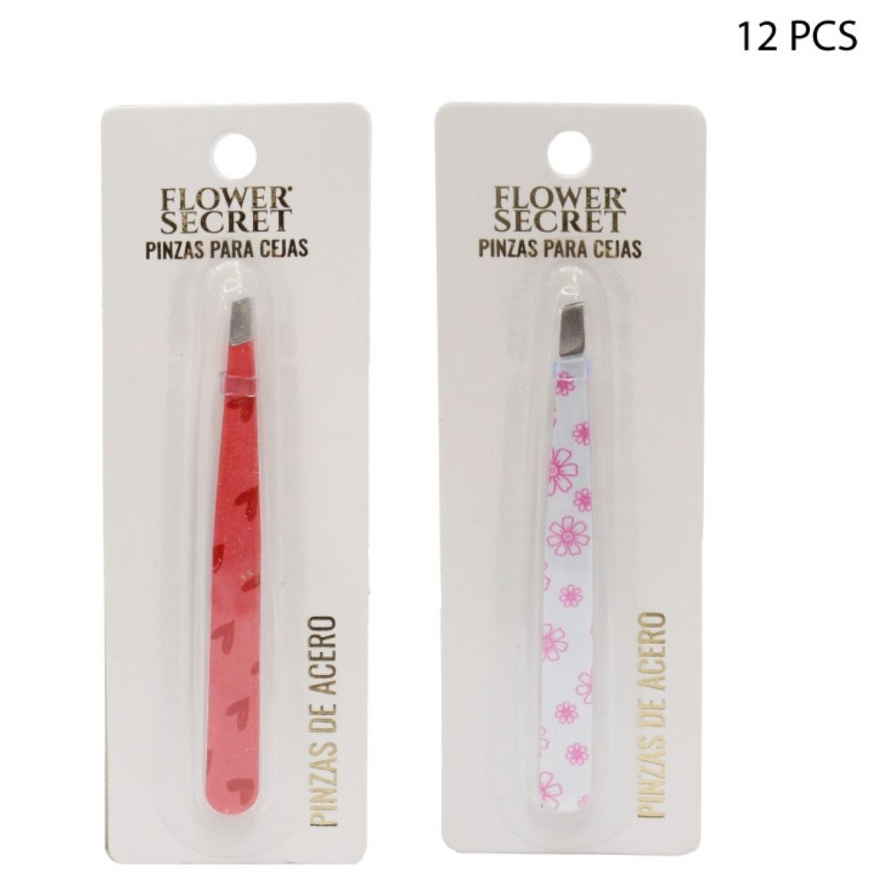PINZAS DE ACERO INOXIDABLE PARA CEJAS 12 pcs