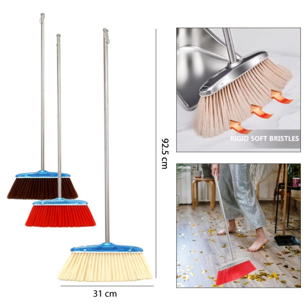 ESCOBA DE ACERO INOXIDABLE 92.5x31cm