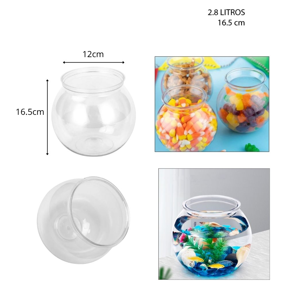 CONTENEDOR ESFERA DE PLÁSTICO 12x16.5cm - 2.8lts