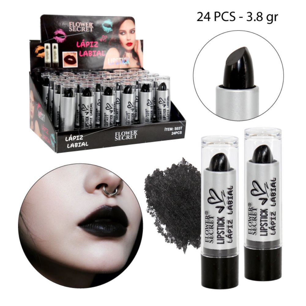 LÁPIZ LABIAL COLOR NEGRO 3.8GR