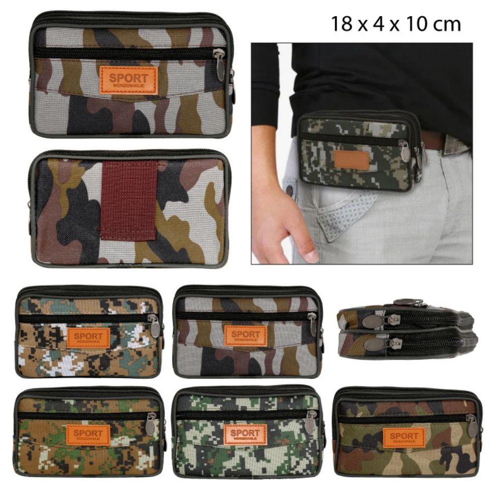 RIÑONERA DE CAMUFLAJE “OXFOR” PARA CINTURÓN 18x4x10cm