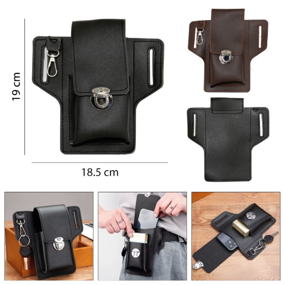 RIÑONERA DE ECOCUERO PARA CINTURÓN 19x4x18.5cm