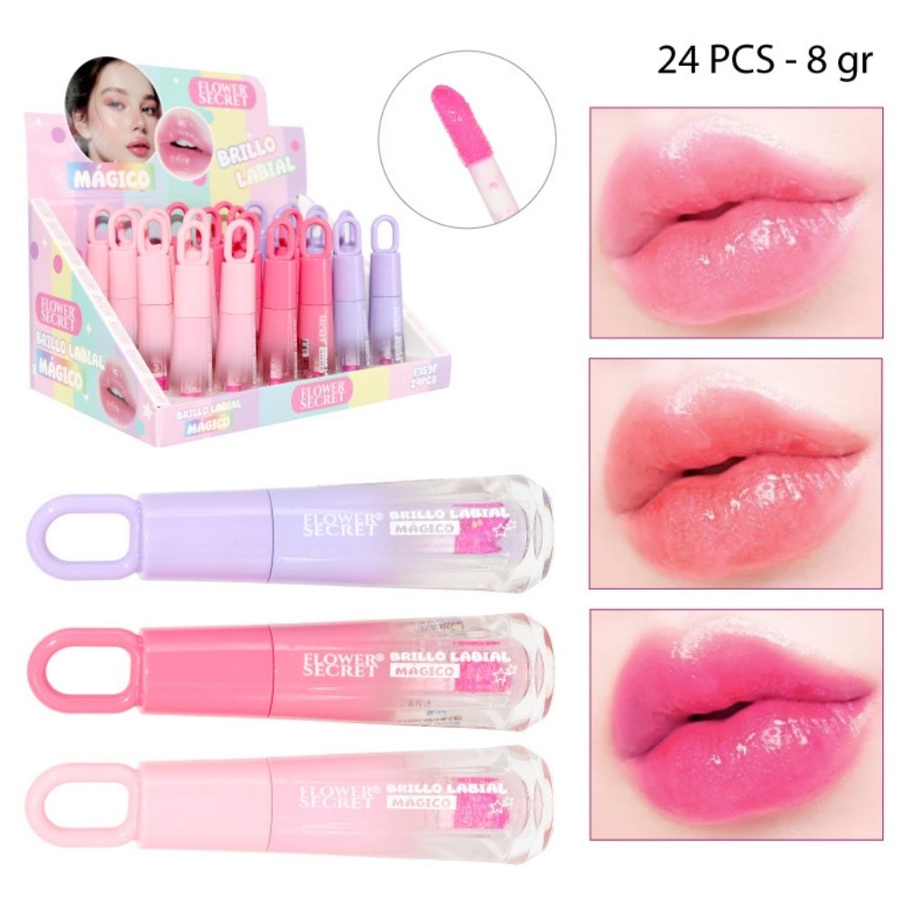 BRILLO LABIAL MÁGICO CON GLITTER 8GR