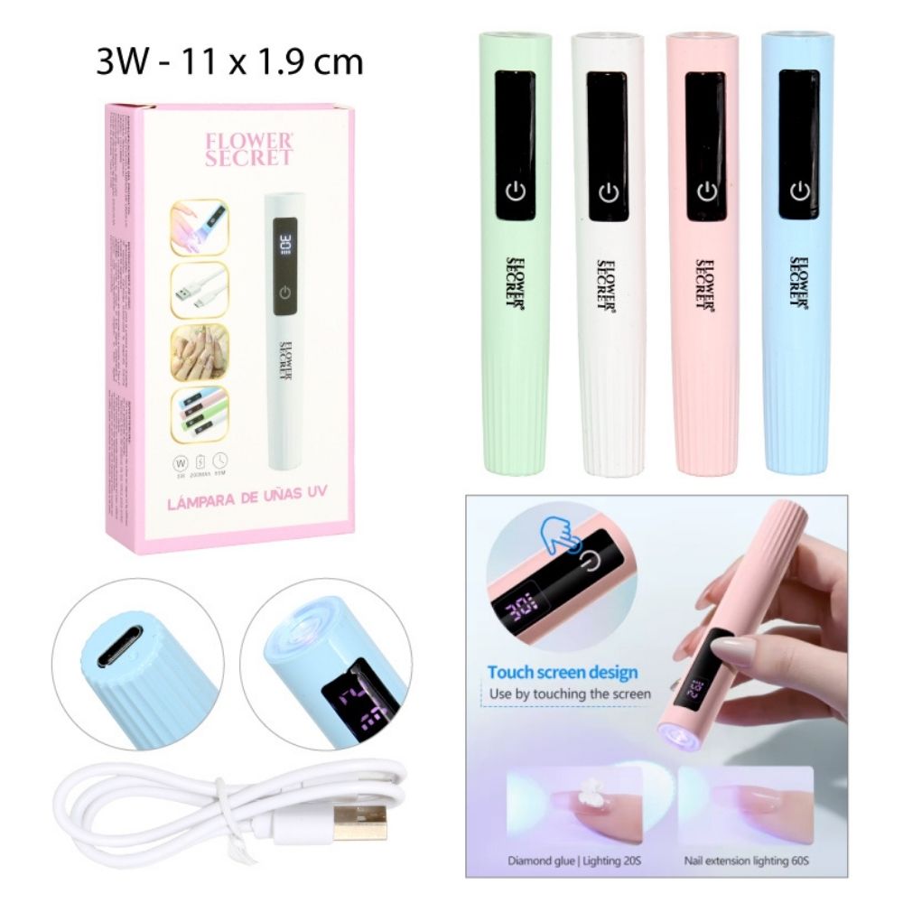 LÁMPARA TOUCH DE UÑAS PORTÁTIL LED/uv 3w