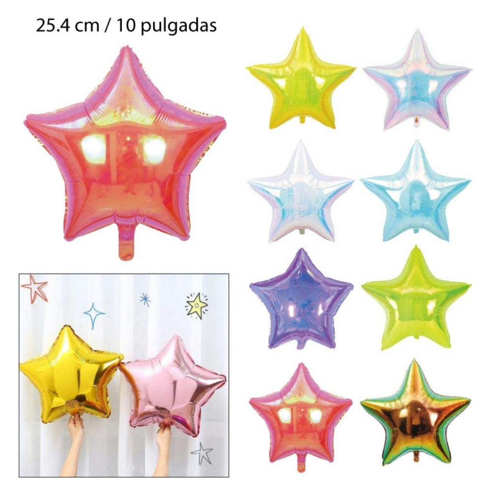 GLOBOS FESTIVOS con forma de estrella 25.4cm