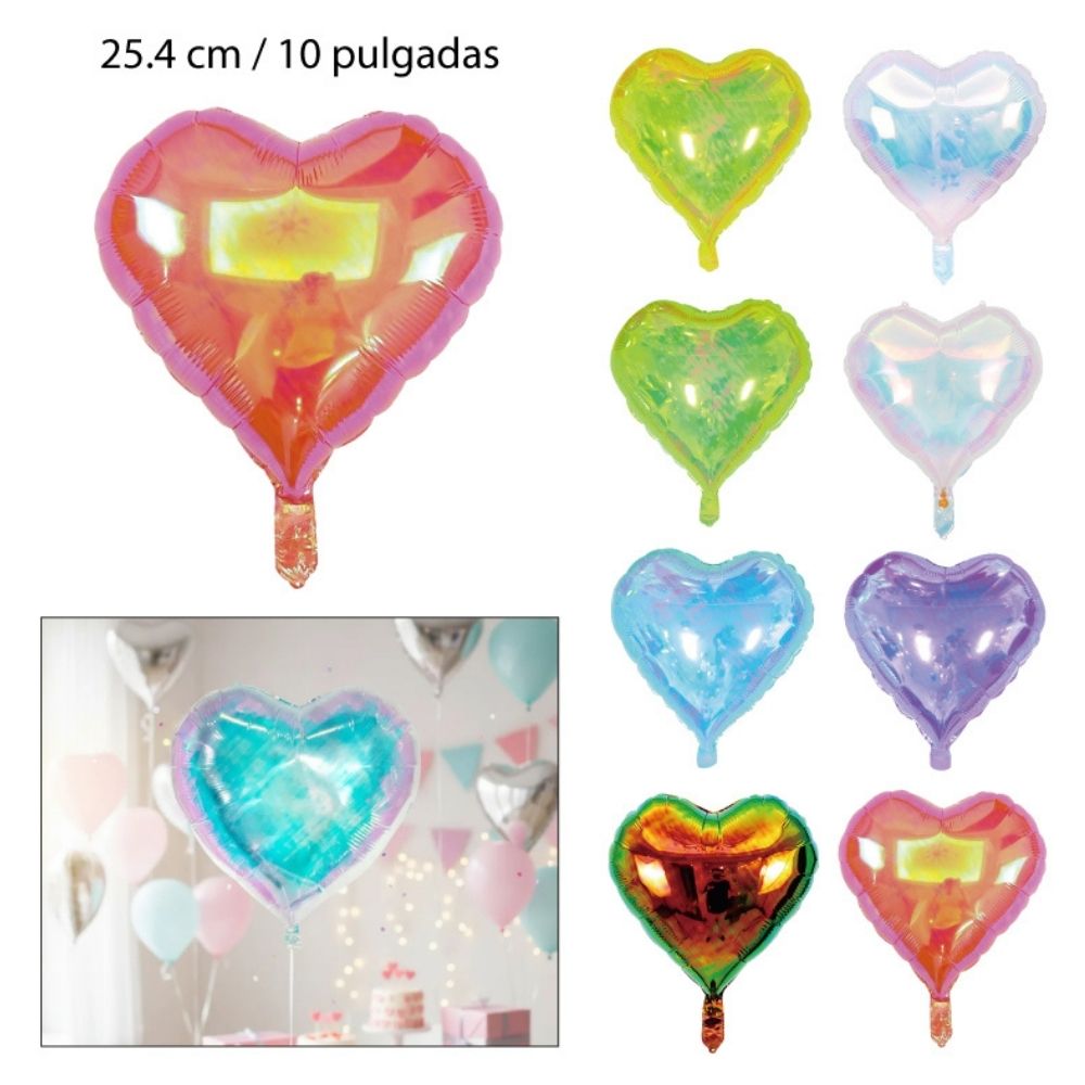 GLOBOS FESTIVOS con forma de corazón 25.4cm