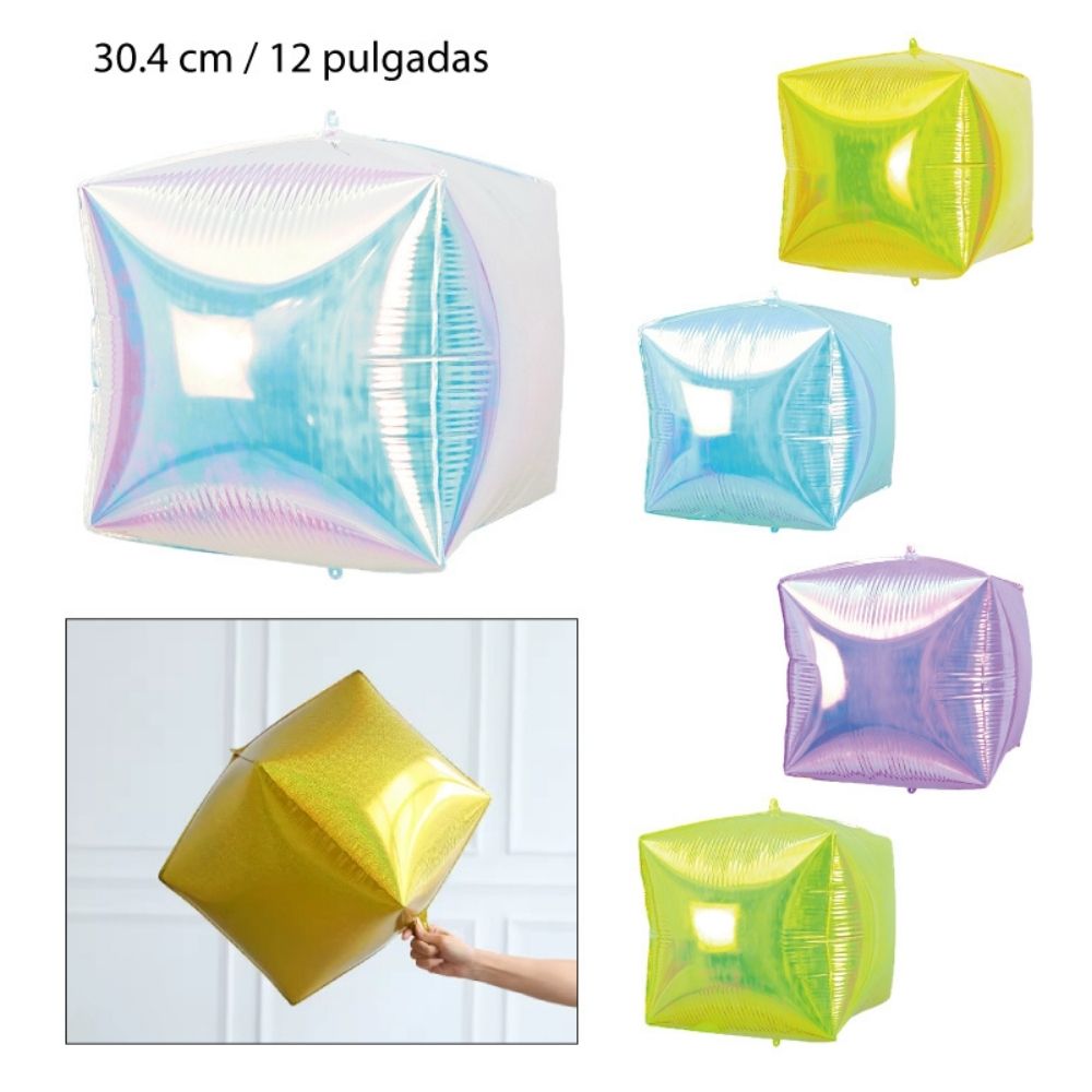 GLOBOS FESTIVOS con forma cuadrada 30.4cm