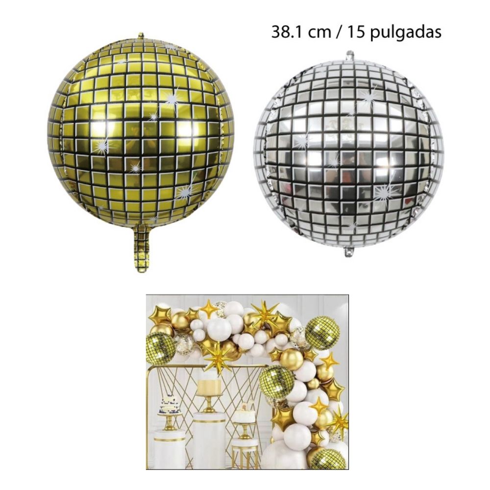 GLOBOS FESTIVOS con forma de esfera 38.1cm