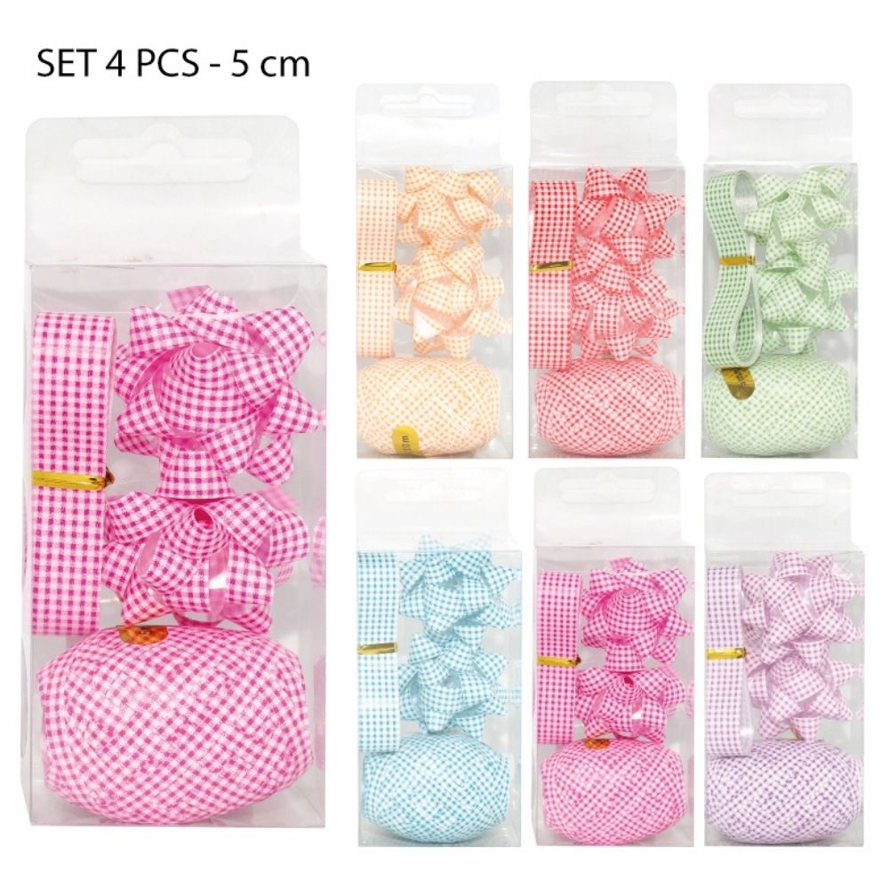 CINTAS PARA REGALO con DISEÑO Set de 4pcs - 5cm