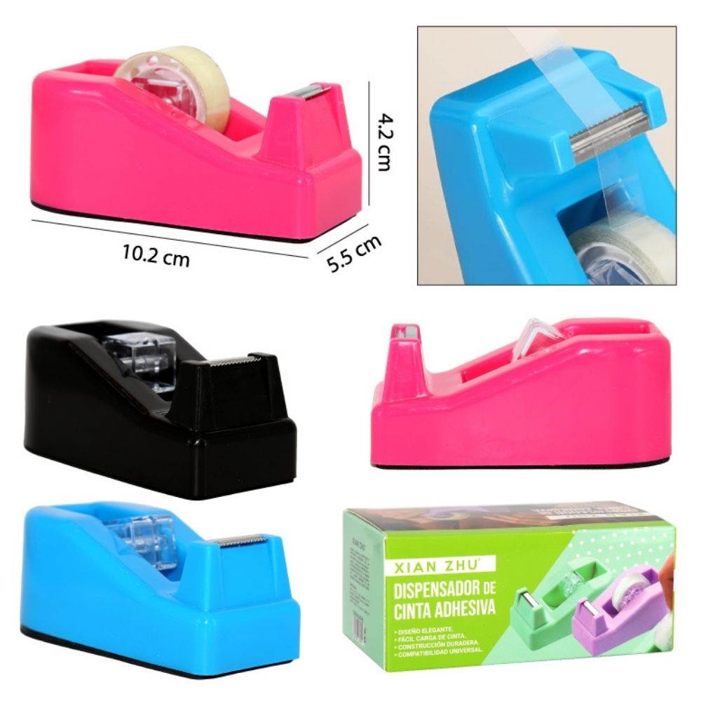 DISPENSADOR DE CINTA ADHESIVA 10.2x5.5cm