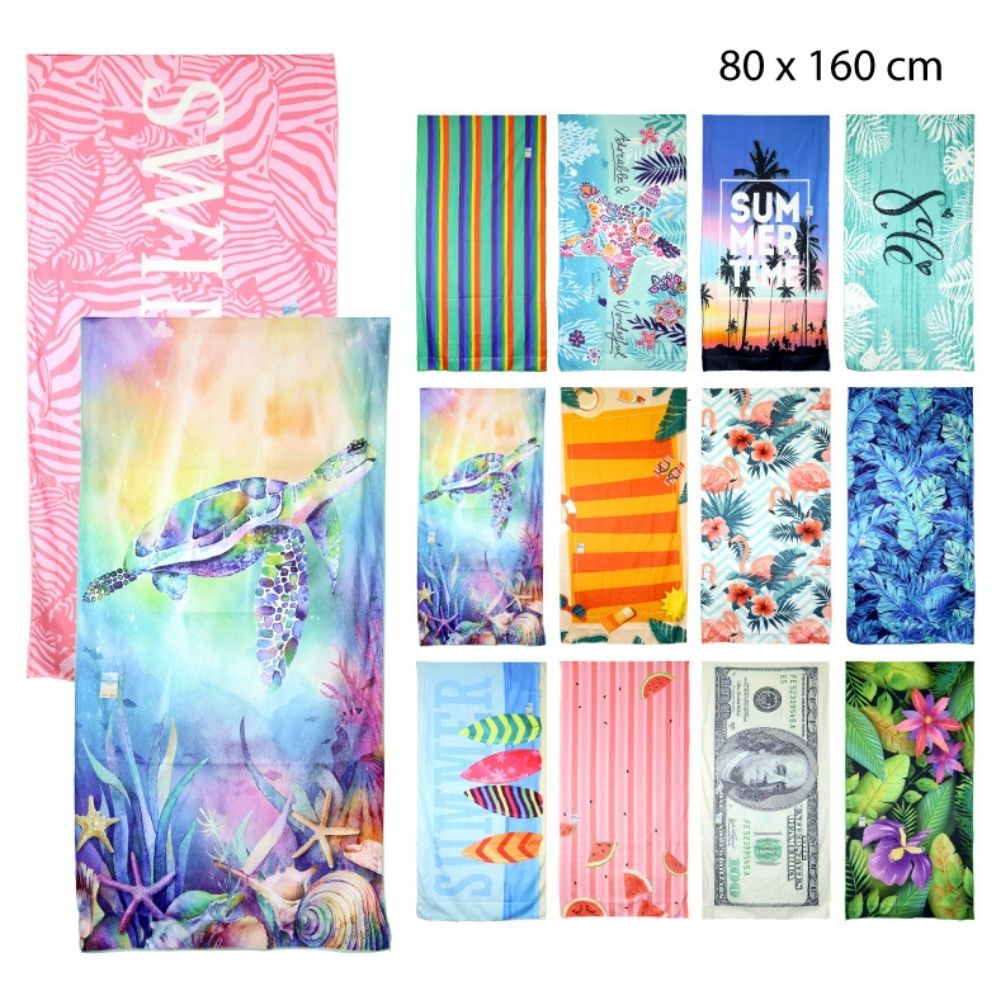 TOALLA PLAYERA  DE MICROFIBRA 80x160cm