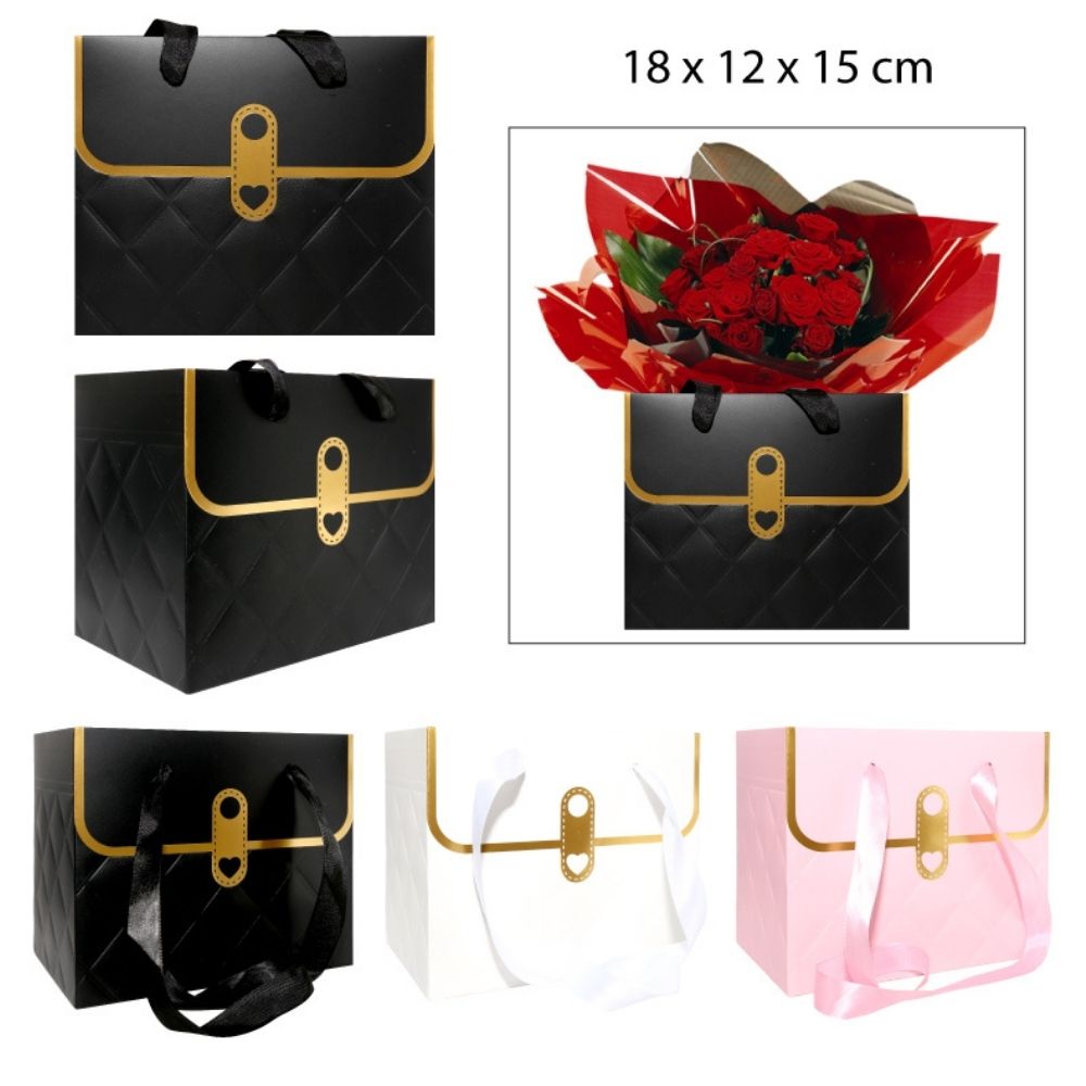 CAJA DE REGALO CON ASA -MEDIANO 18X12X15CM