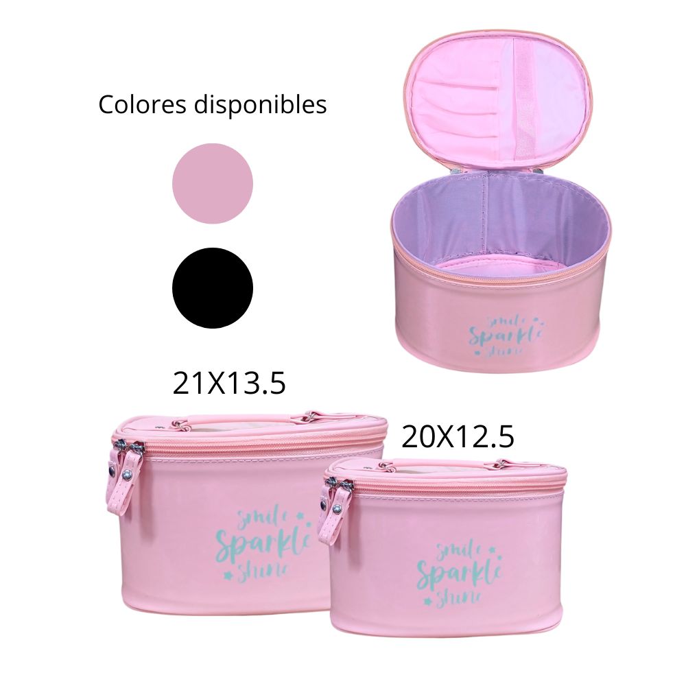 COSMETIQUERO PARA MAQUILLAJE SET DE 2 PCS