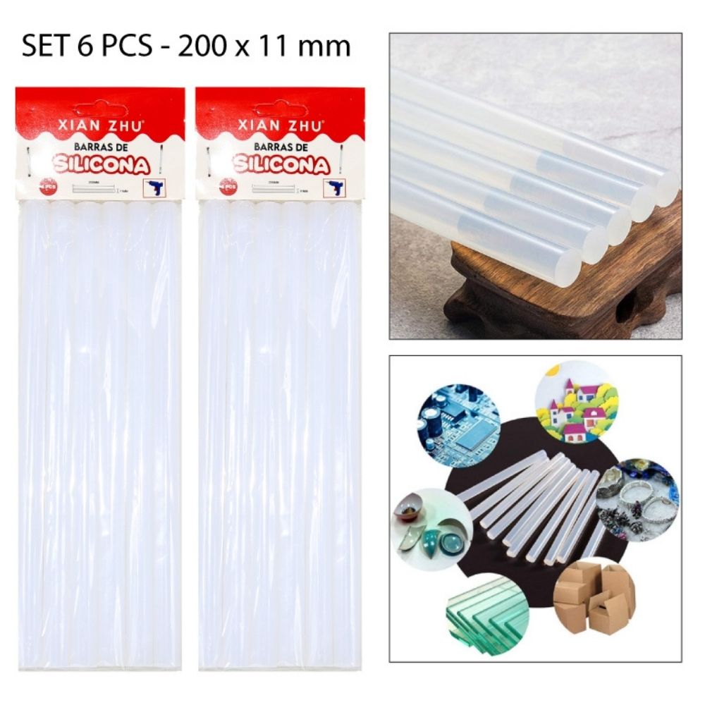 BARRAS DE SILICONA SETS DE 6 - 200X11MM