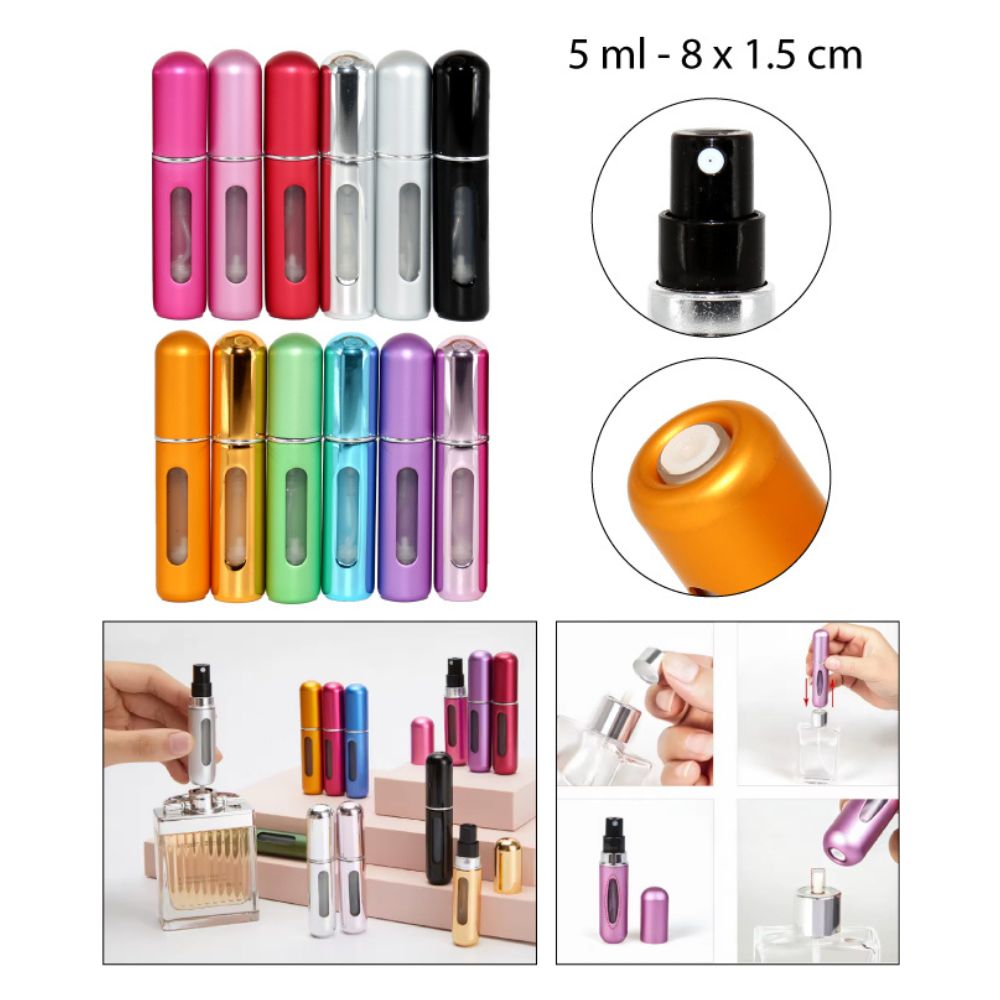 SPRAY RECARGABLE COLORES METALIZADOS 5ML