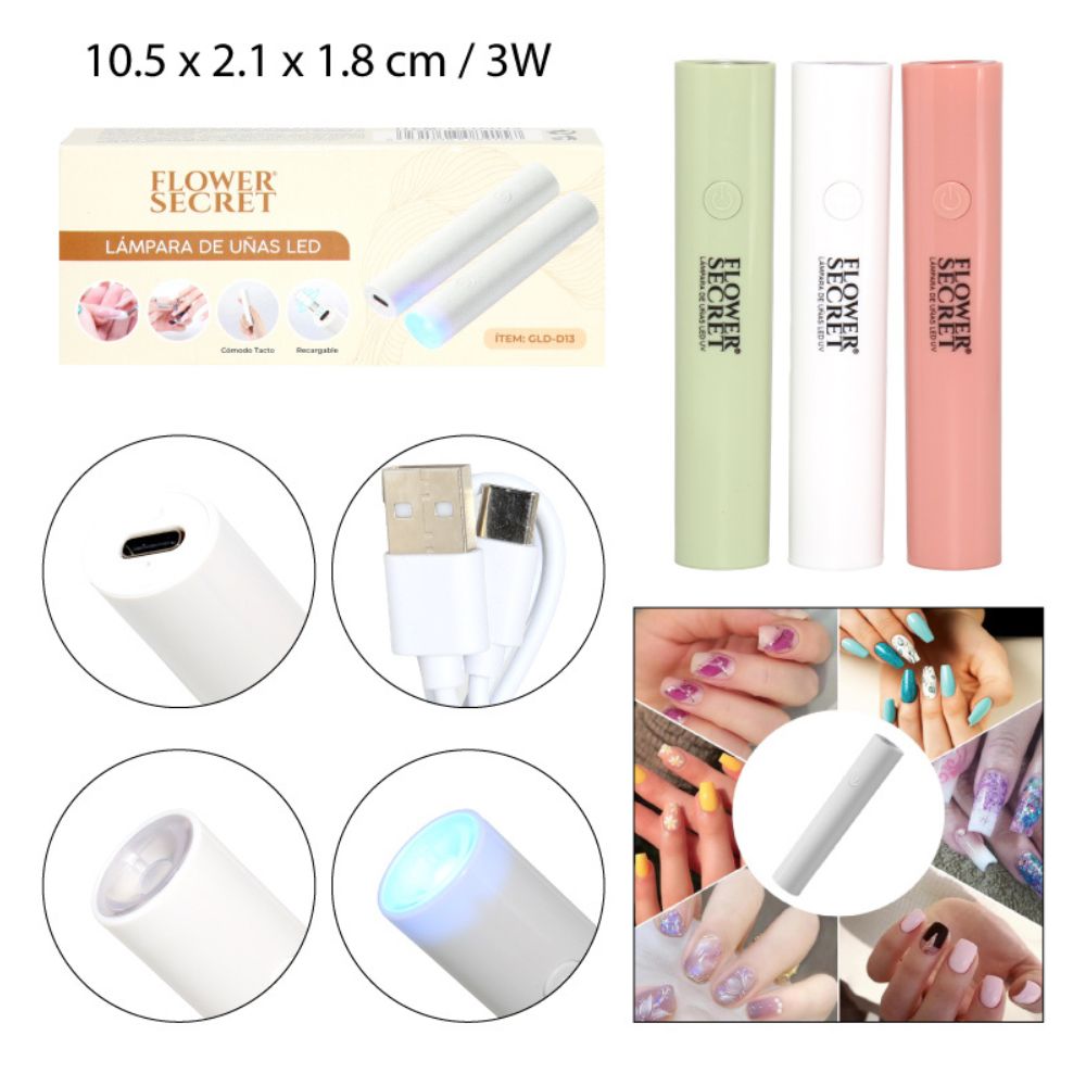 LÁMPARA DE UÑAS PORTÁTIL LED/UV 3W
