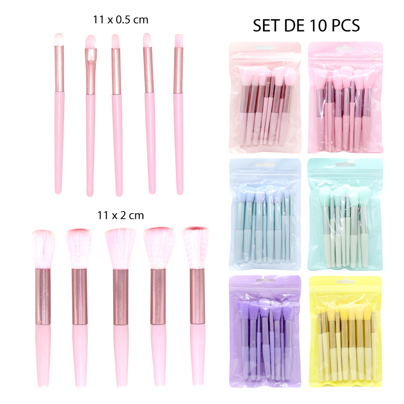 SET DE BROCHA para maquillaje 10PCS