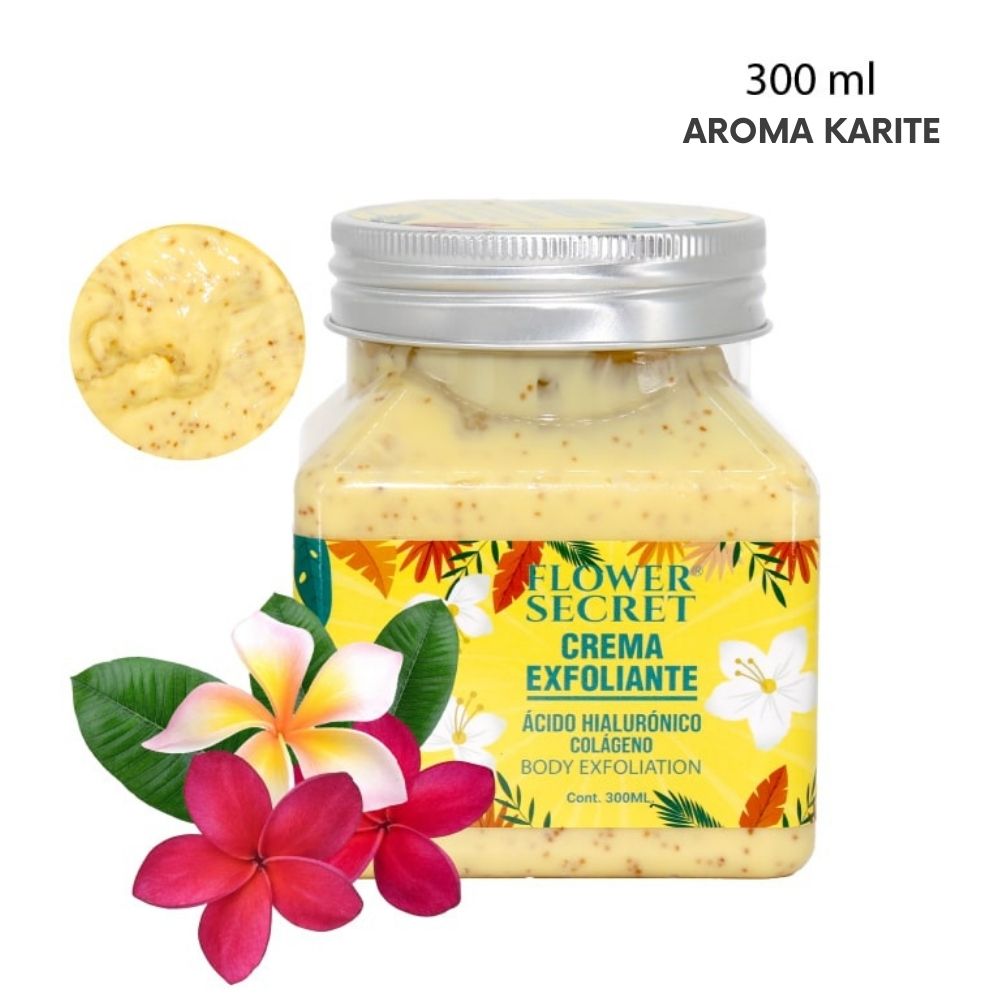 CREMA EXFOLIANTE CON ÁCIDO HIALURÓNICO AROMA KARITE - 300ML