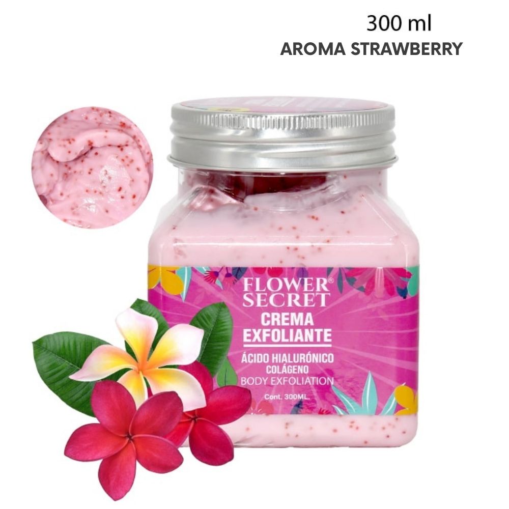 CREMA EXFOLIANTE CON ÁCIDO HIALURÓNICO STRAWBERRY- 300ML